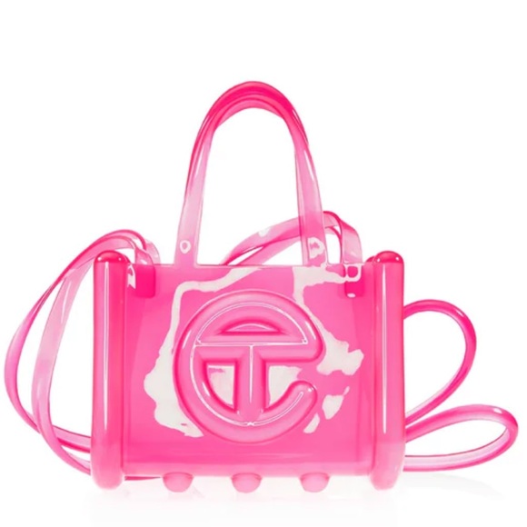 Melissa x Telfar Small Jelly Shopping Bag Clear Pink - Picture 3 of 5